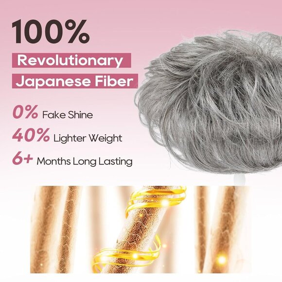 REECHO Hair Topper for Women - 100% Japanese Revolutionary Fiber - Picture 2 of 6